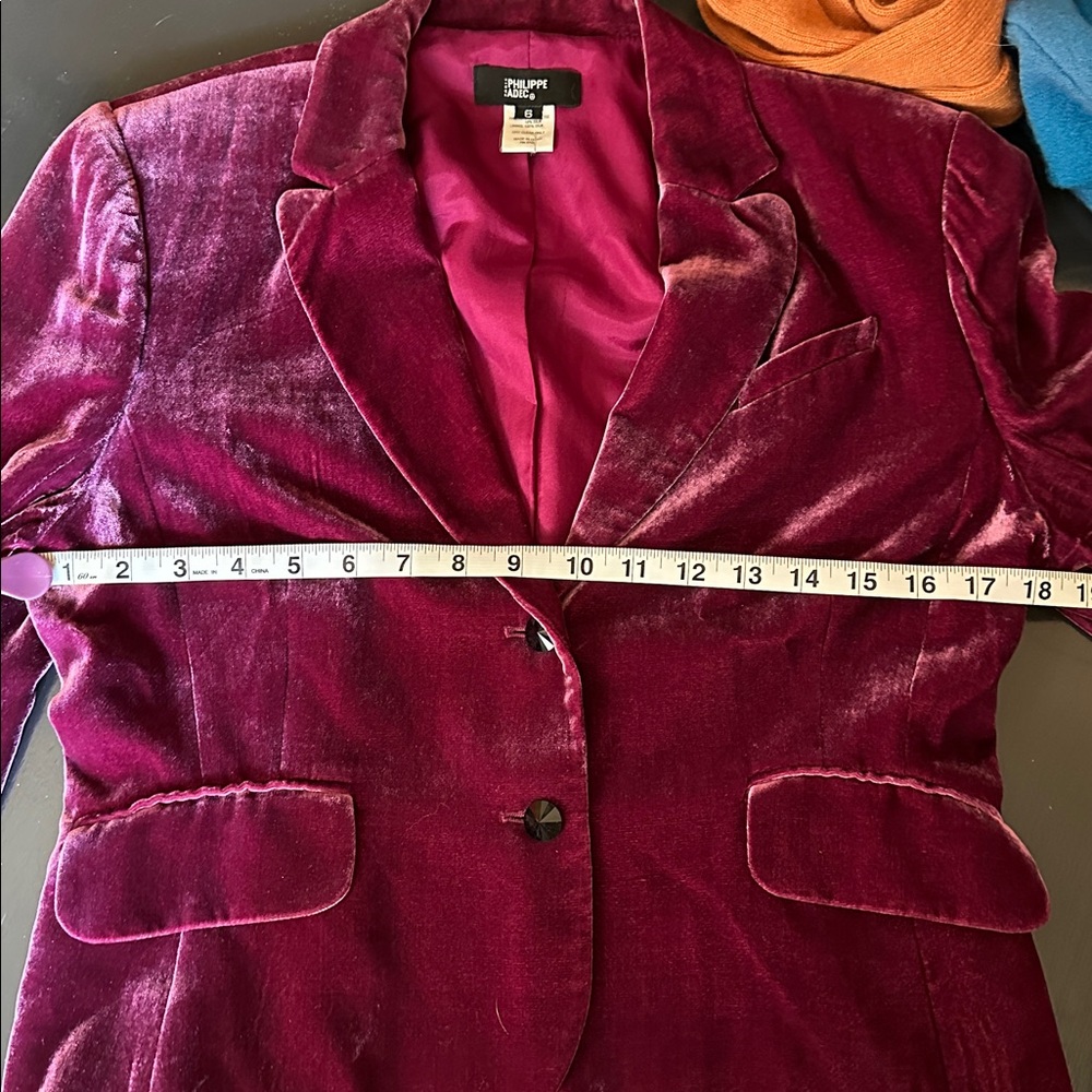 Philippe Adec Silk Jacket in Rich Eggplant - Picture 8 of 10